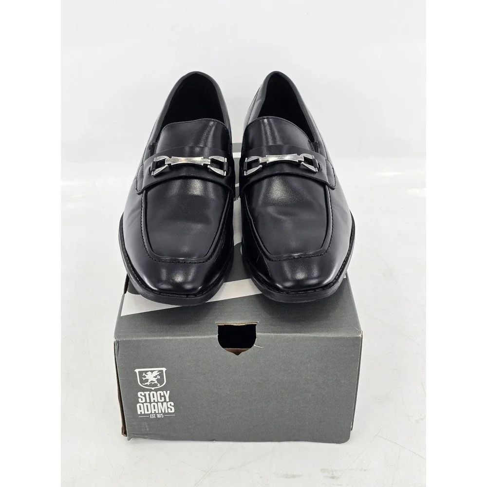 Stacy Adams Kaylor Loafers Boys Size 6M Black Slip On Bit Dress Shoes -Excellent